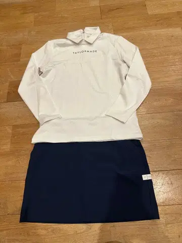 TAYLORMADE 긴팔 피케 셔츠 네이비 스커트 세트 L 사이즈