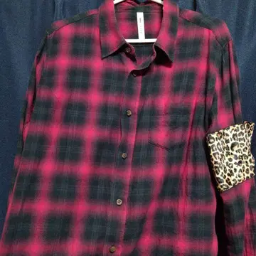 glamb 빨검 체크 무늬 플란넬 셔츠