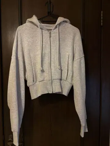 ZARA 그레이 크롭 후드티