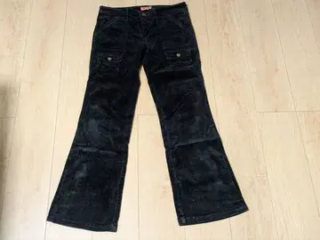 테이진 WOW 청바지 블랙 코듀로이 부츠컷 데님 W67 H93