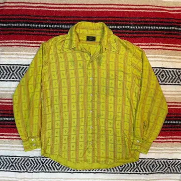 70s TOWNCRAFT 타운크라프트 레이온 셔츠 올 패턴 vintage