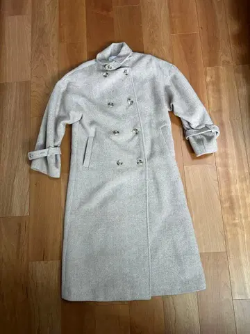 MURUA 더블 브레스트 롱 코트 베이지