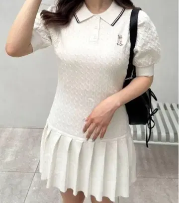 OLIVE des OLIVE 올리브데올리브 고양이 자수 니트 원피스