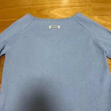 mystic 크루 리브 니트 파랑