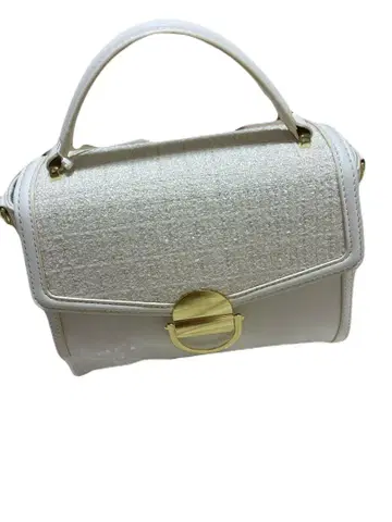 화이트 핸드백 합성 피혁