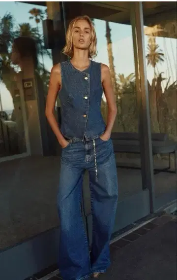 ZARA JEANS 와이드 레그 데님