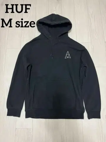 HUF 하프 트리플 트라이앵글 후드티 블랙 M