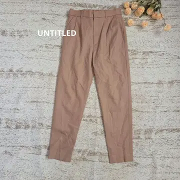 UNTITLED 울 혼방 테이퍼드 팬츠 베이지 여성용