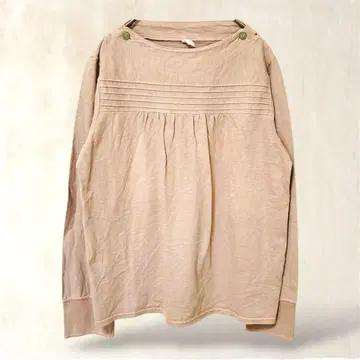 [내추럴 런드리] 면 100% 긴팔 티셔츠 일본제 베이지 계열 연중 소재