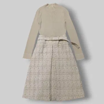 EPOCA 에포카 리브 니트 자카드 드레스 사이즈 40