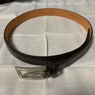 미사용품 GLENROYAL 카프 가죽 벨트 다크 브라운 32