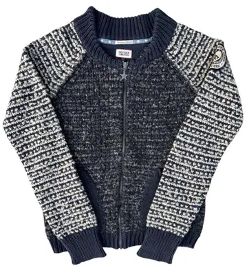 TOMMY HILFIGER 올 패턴 캐주얼 집업 스웨터 S 사이즈