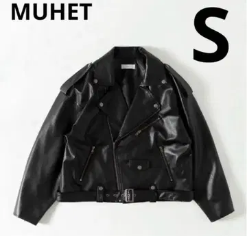 MUHET 뮤에타 인조 가죽 라이더스 더블 자켓
