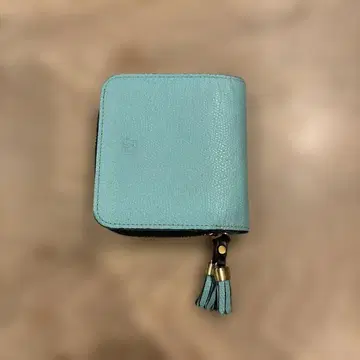 스카이블루 접이식 지갑 태슬 포함 Epoi