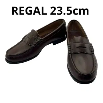 [ REGAL ] 다크 브라운 가죽 로퍼 여성용 천연 가죽 23.5cm