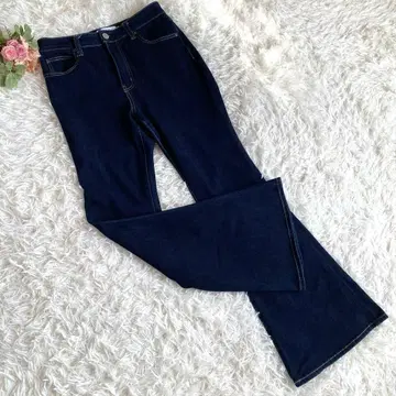 아즈르 바이 마우지 플레어 데님 부츠컷 데님 다크 블루 L