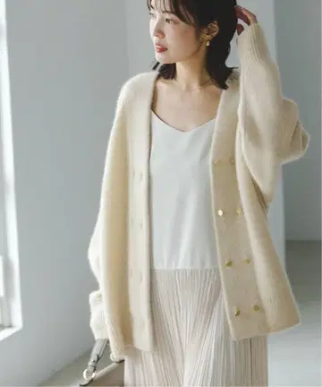 Noble YAK/야크 더블 버튼 니트 가디건