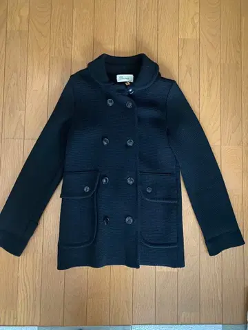 Manna 만나 밀라노 리브 니트 코트 로니 스코트 블랙