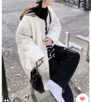 reca 노카라 보아 x 조롱박 퀼트 코트