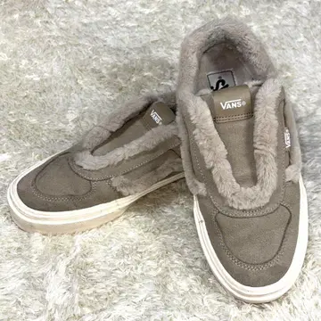VANS 퍼 달린 스웨이드 슬립온 그레이
