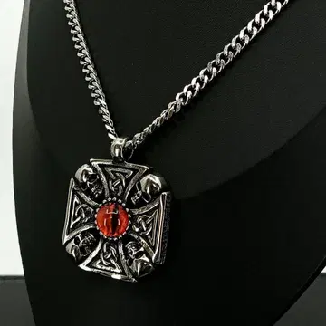 실버 스컬 켈트 문양 펜던트 해골 목걸이