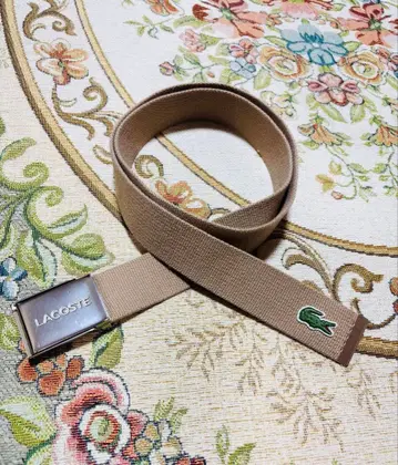LACOSTE 베이지 캐주얼 벨트