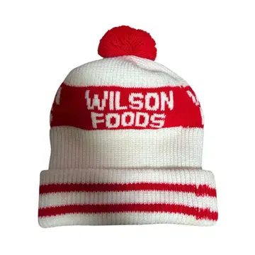 [ vintage ] WILSON FOODS 폼폼 포함 니트 모자