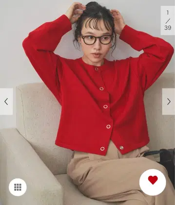 택 포함 새상품 [ UR TECH 200일 니트 ] 반지 도트 가디건