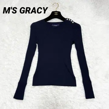 [새상품급] 엠즈 그레이시 상의 니트 비쥬 38 2020년