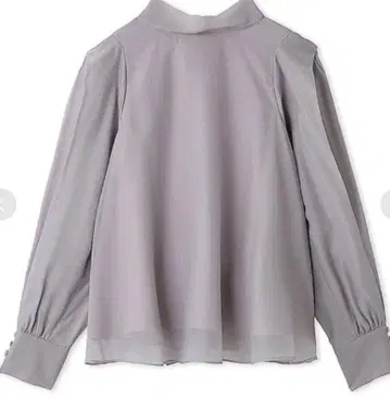 SNIDEL 오간자 시스루 쉬폰 블라우스 LGRY
