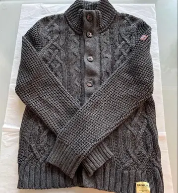 NAPAPIJRI 남성용 사이즈 케이블 니트 스웨터