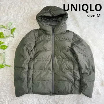 [ 유니클로 ] 새상품급 심리스 다운 자켓 카키 M 남성용