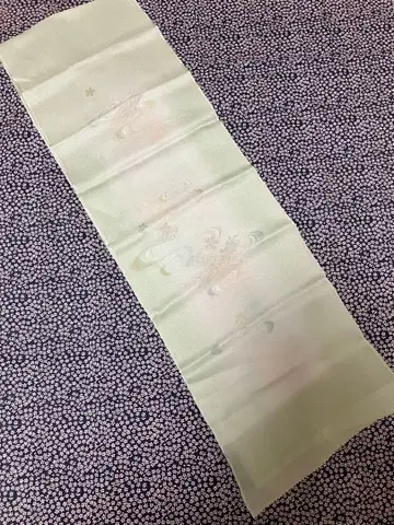 오비 장식 천 순수 실크 그린 계열