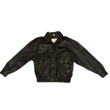 가죽 자켓 크롭 봄버 자켓 아메카지 시티 보이 천연 가죽 90s