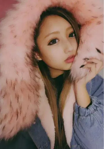 BLACK QUEEN 데님 자켓 인조 모피 부착