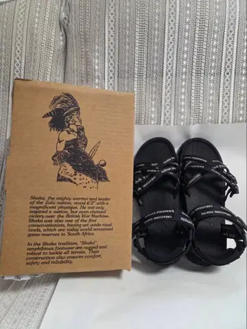 Beautiful people SHAKA 블랙 스포츠 샌들