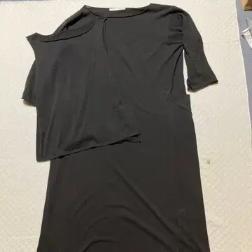 evam eva 차콜 그레이 7부 소매 원피스 & 탱크탑