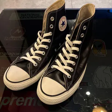 컨버스 올스타 가죽 블랙 하이컷