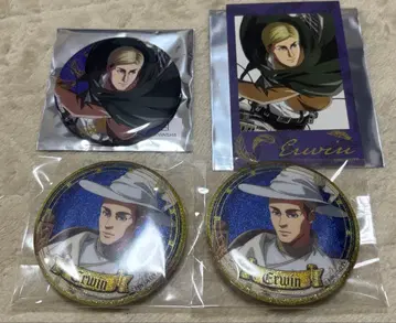 진격의 거인 엘빈 라메키라 캔뱃지 반다이남코 캔뱃지 폴라로이드풍 카드