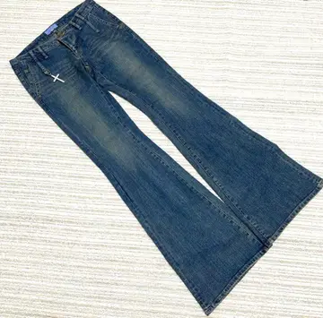 택 포함 새상품 C.C.CROSS 플레어 데님 롱 레그 효과 발군입니다