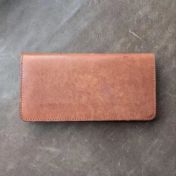 [ 특별 가격 ] 손바느질 장지갑 [ 이탈리아 가죽 ] 브라운 마르고