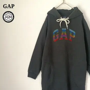 GAP 갭 후드티 원피스 큐빅 블랙 블랙 롱 기장