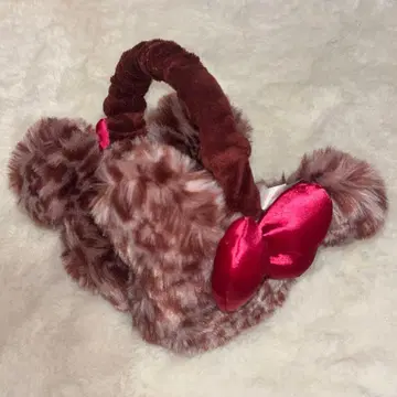 디즈니 귀도리 레오파드 무늬 미니