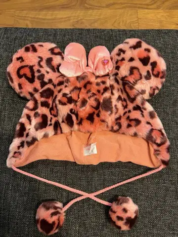 디즈니 구 레오파드 무늬 팬캡 핑크 당일 발송!!!