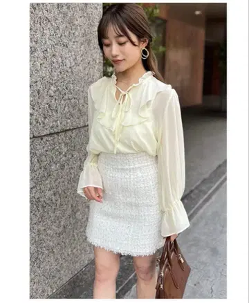 SNIDEL 트위드 스커트 쇼팬츠 미사용 새상품