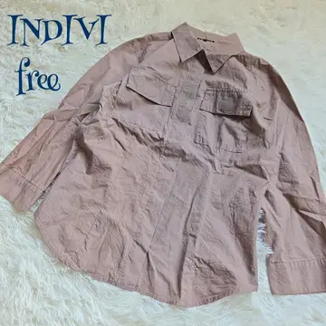 [ 인디비 ] 일본제 비익 버튼 코튼 100% 셔츠 블루종 free