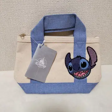 디즈니 스토어 스티치 캔버스 파우치 미니 백 사가라 직조
