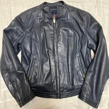 투모로우랜드 컬렉션 네이비 가죽 자켓 램 가죽