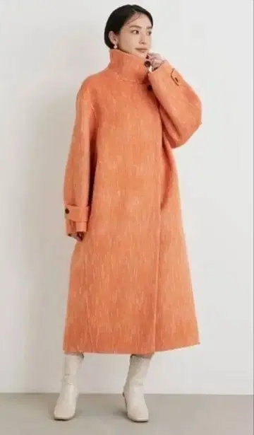 [릴리 브라운] 오렌지 롱 리버 코트