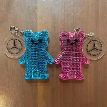 메르세데스 벤츠 곰 모양 키링 세트 반사판